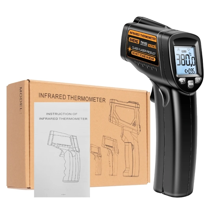 

Industrial Digital Thermometer LaserTemperature Meter Non-contact Pyrometer Imager-Hygrometer Dropship