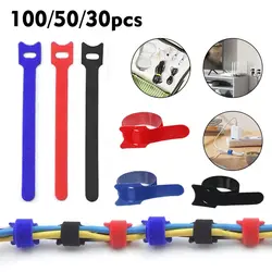 30pcs/50pcs/100pcs Reusable Cable Ties,Multi Colored Plastic Reusable Cable Ties,12*150mm