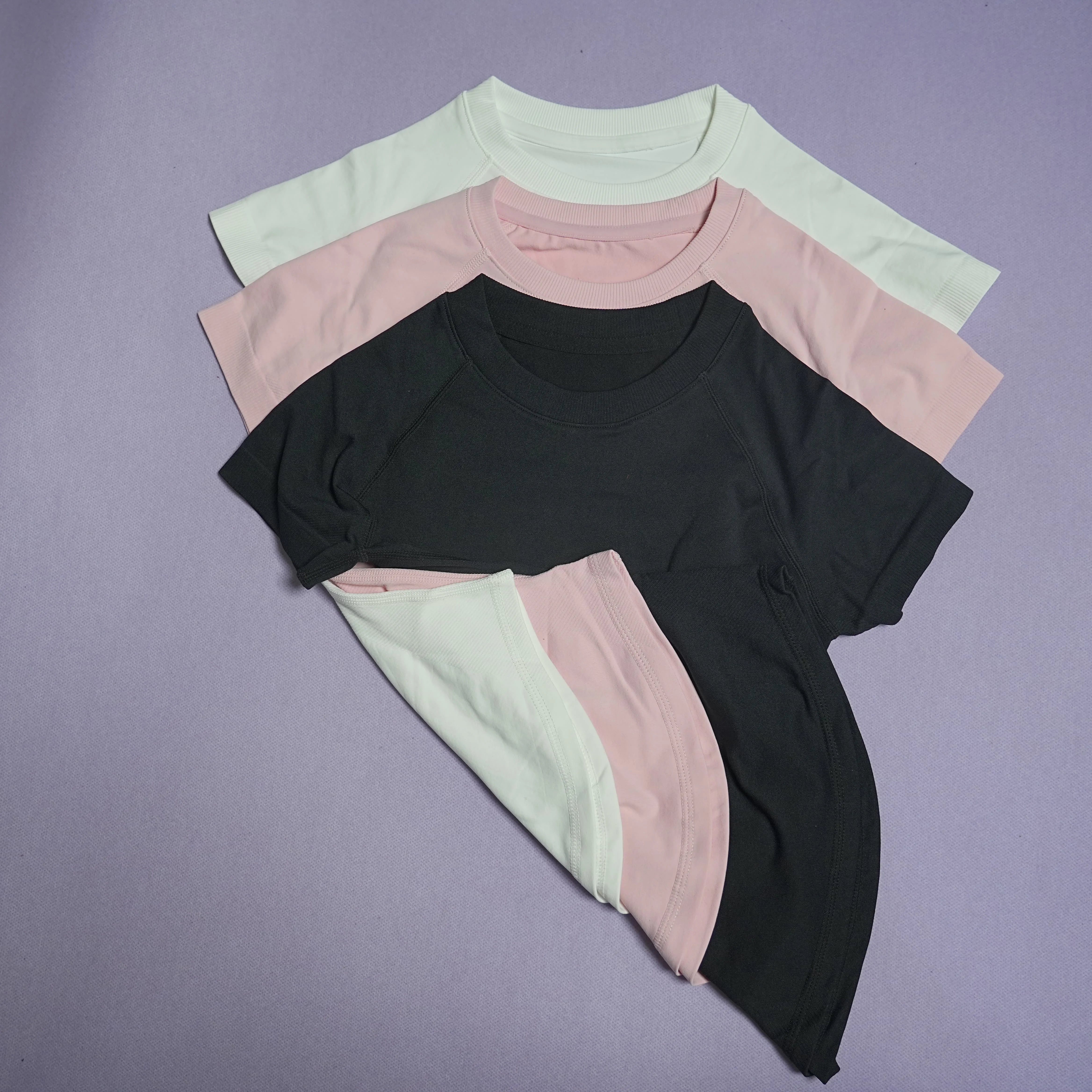 Women's sports short sleeved shirt running sports T-shirt summer short sleeved round neck breathable elastic gym yoga fitness to