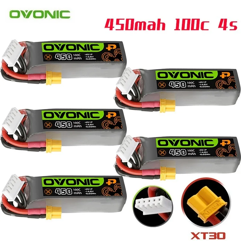 

450mAh 4S 14.8V 100C LIPO Battery For RC Helicopter Quadcopter FPV Racing Drone Parts With XT30 Plug 4s BATTERY