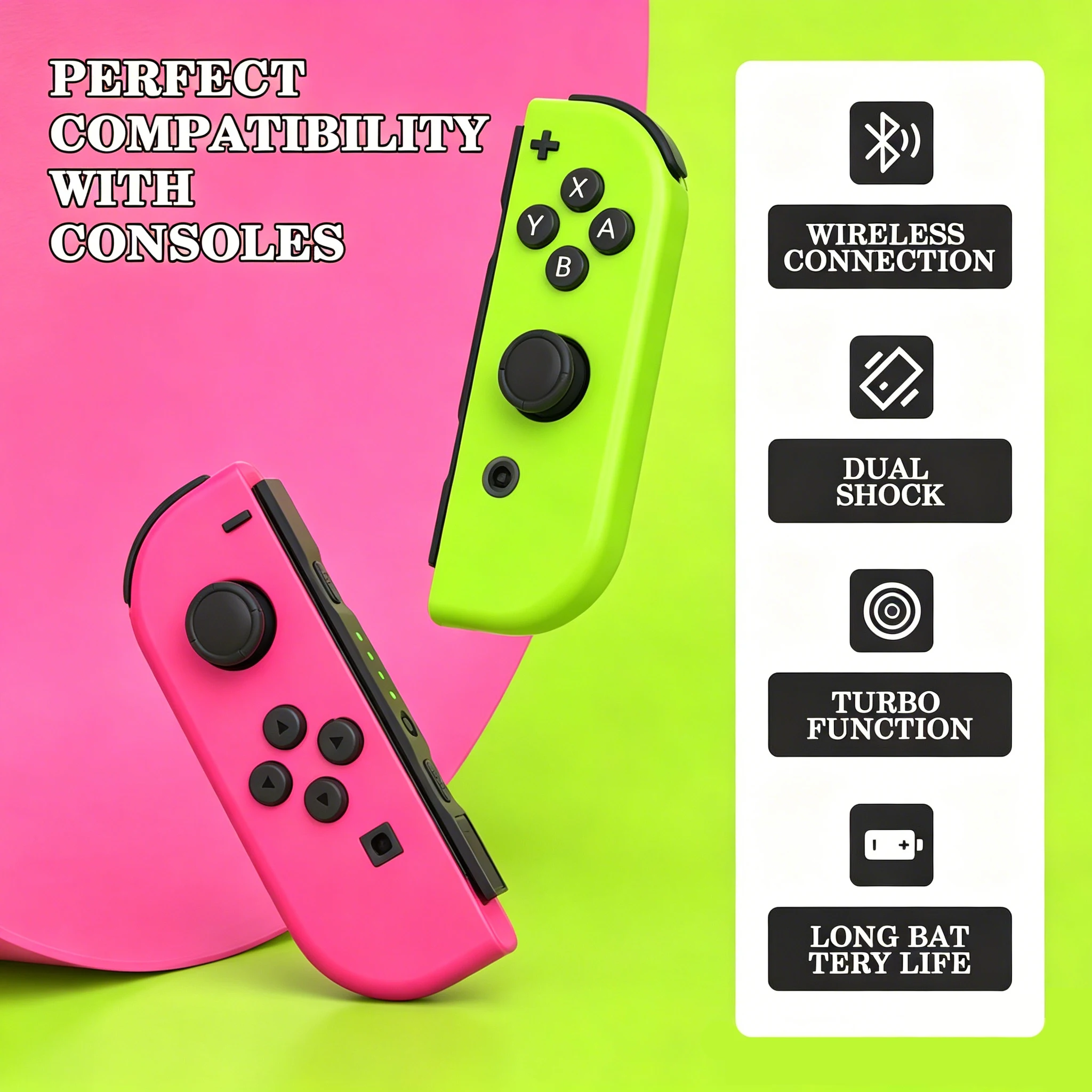 Wireless Controller For Nintendo Switch NS/OLED/LITE Gamepad Joystick Dual Vibration Turbo Remote Control 6 Axis Gyro L/R Joypad