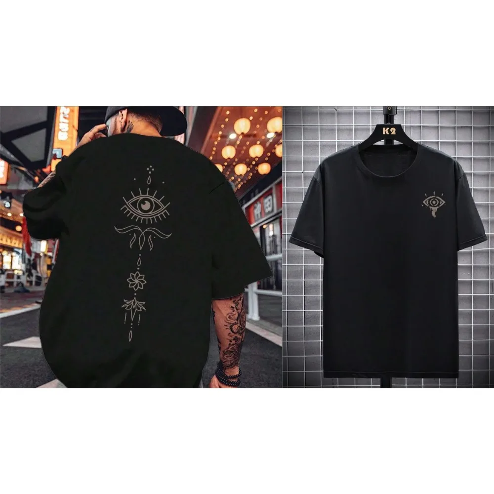 

Casual Fashion T-shirt Men's Summer Personality Trend Round Neck Short Sleeve Loose and Comfortable Pure Cotton Men's Clothing