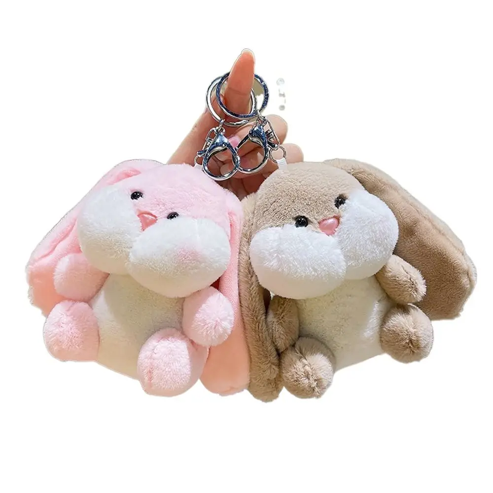 Kids Toy Kawaii Backpack Pendant Accessories Key Chain Jewelry Plush Keychain Plush Rabbit Keyring Key Ring Rabbit Plush Doll