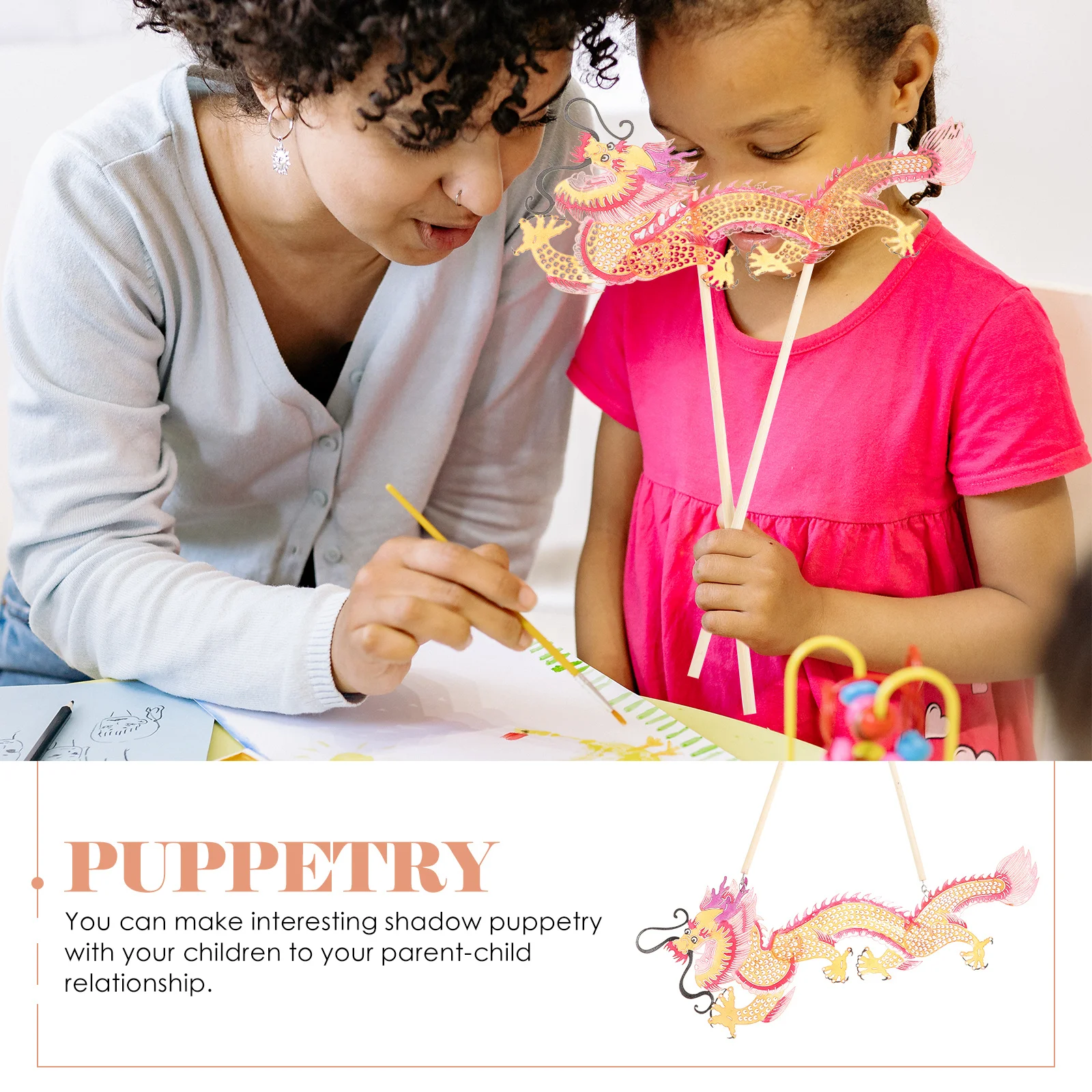 影絵手作り伝統工芸キット 影絵作成キット デコレーションゲーム小道具 紙人形