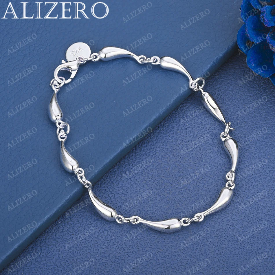 

ALIZERO 925 Sterling Silver Simplicity Bracelets For Women Men Anniversary Gift Popular Wild Fashion Party
