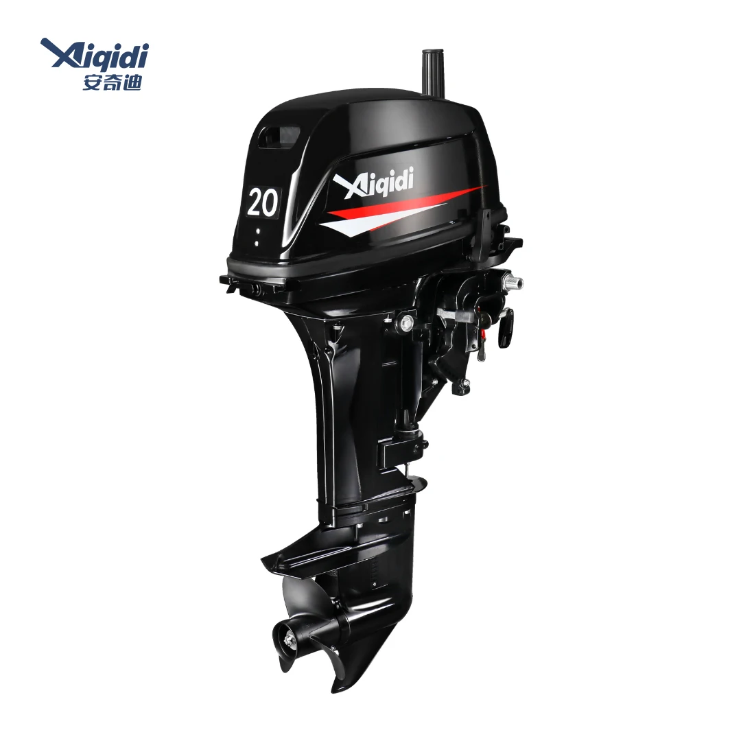 

Motor De Popa Personalizado T20 AIQIDI Manual Partida 2 Tempos 20HP Motores Barco Com Controle Leme