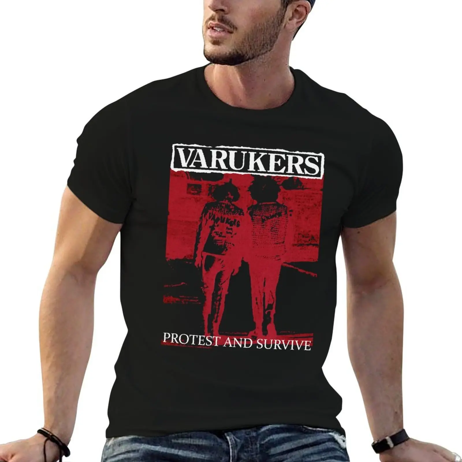 

Special Present The Varukers Protest And Survive Punk Oi Cute Graphic Gifts T-Shirt anime t shirts oversize T-Shirt
