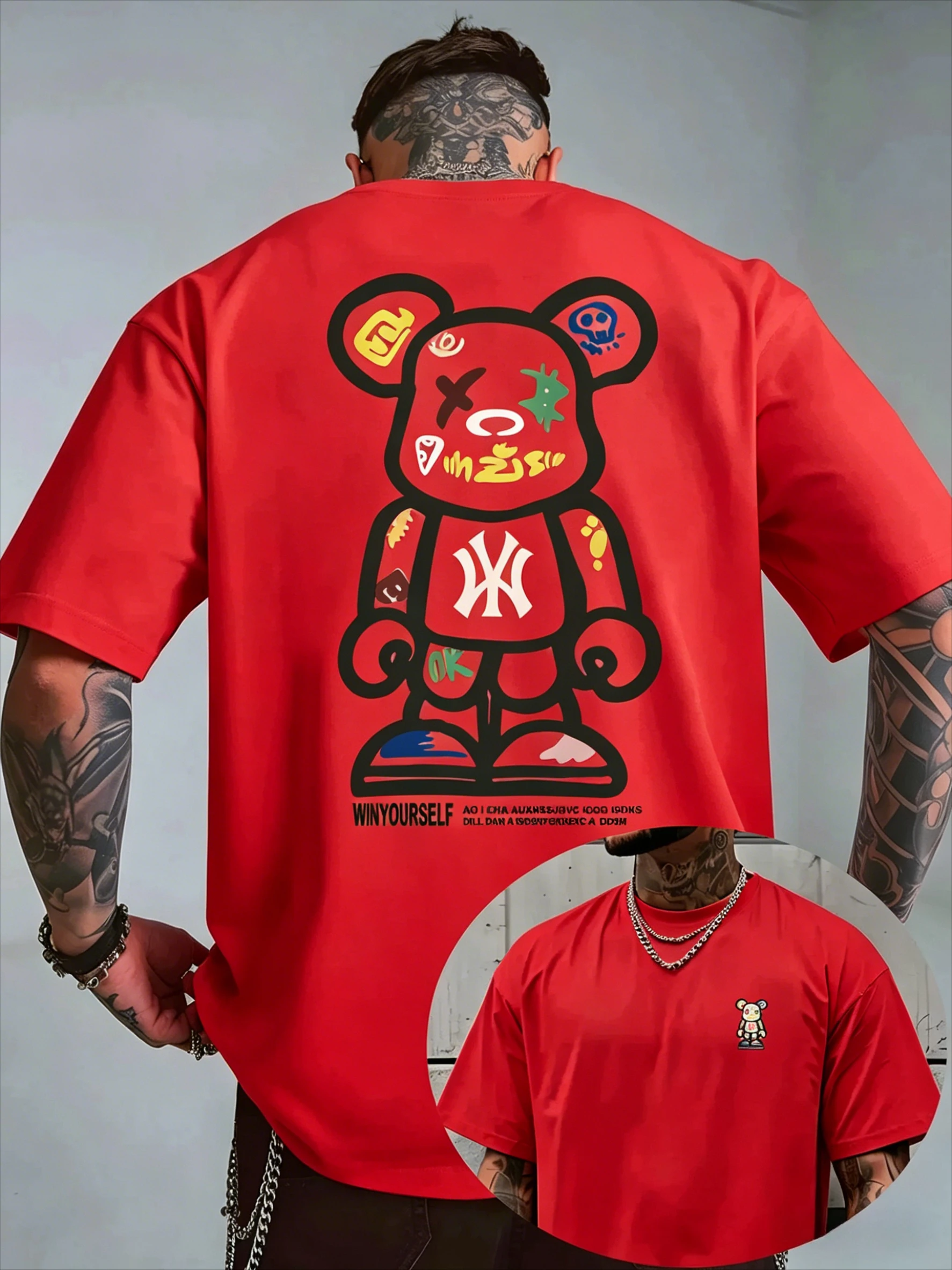 Neuestes T-Shirt aus 100 % Baumwolle für Frühlings- und Sommermode – Einzigartig, nicht im übrigen Sortiment zu finden, bequemes und lässiges Oberteil – Detail 4