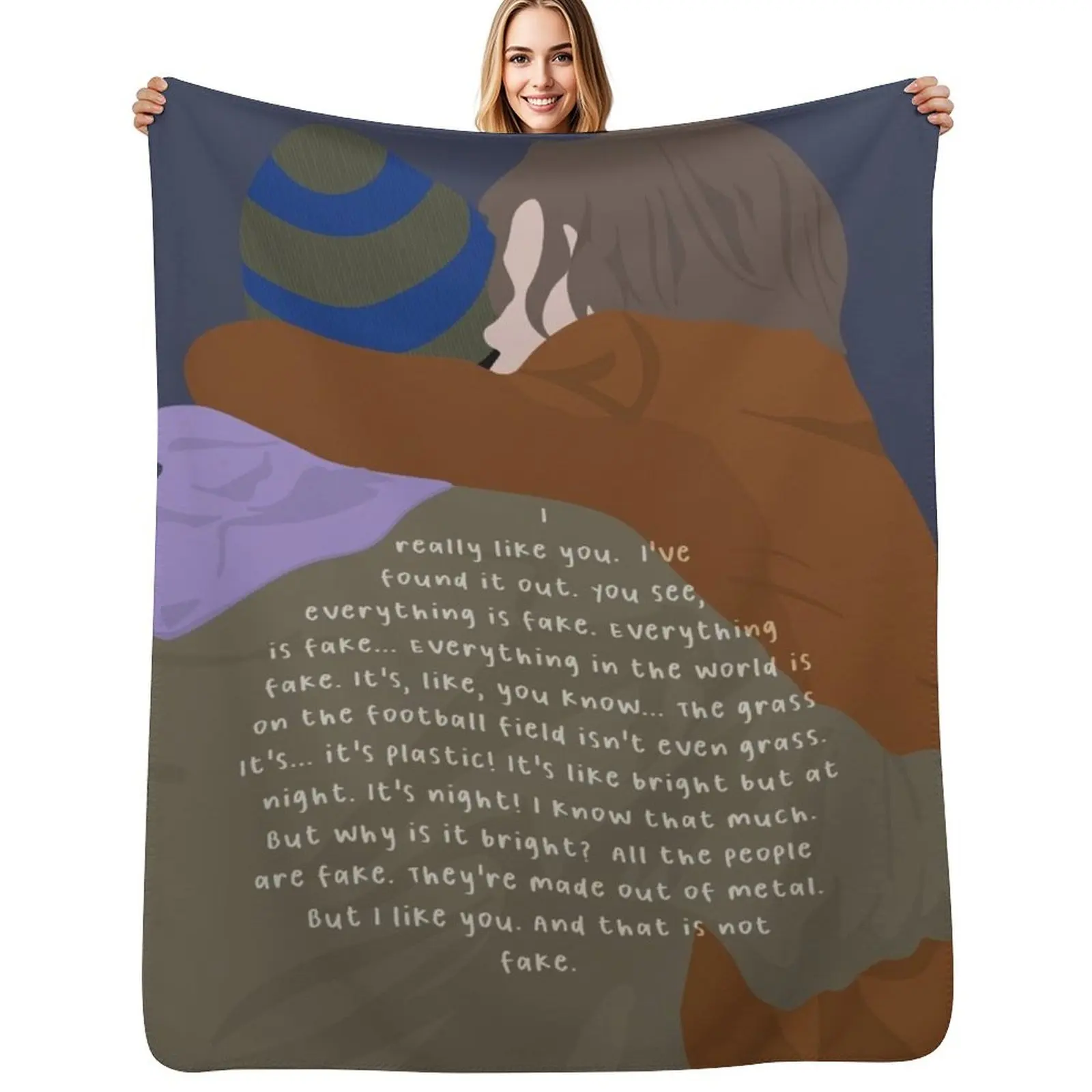 i like you. and that is not fake. Throw Blanket Bed warm winter Winter beds Vintage Fashion Sofas Blankets