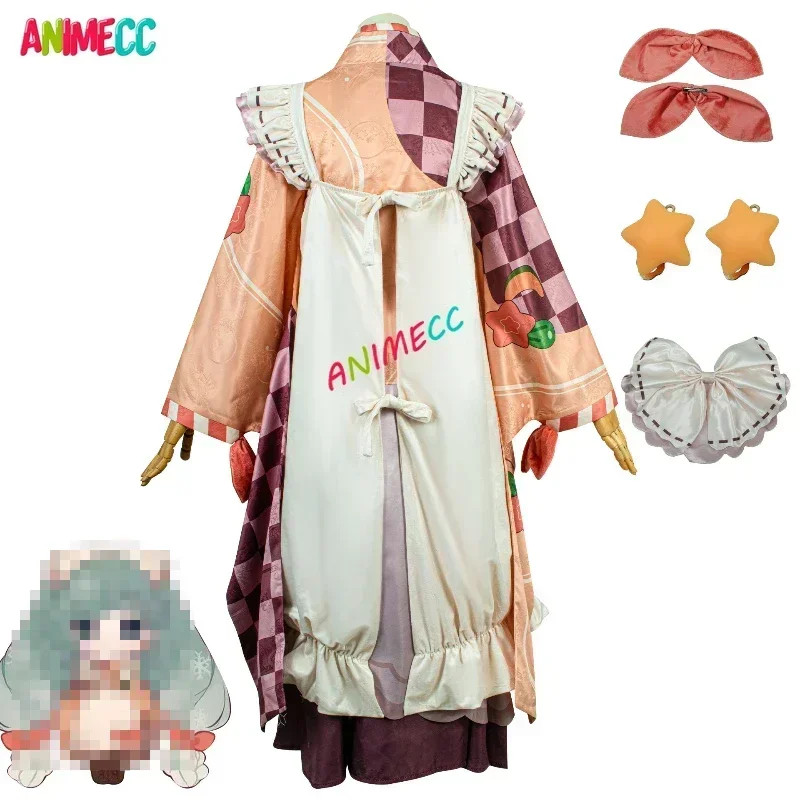 ANIMECC 2024 Sneeuw Miku Cosplay Kostuum Pruik Kawaiil Kimono Outfit Halloween Party Kerst Outfits voor Vrouwen Meisjes Volledige Set