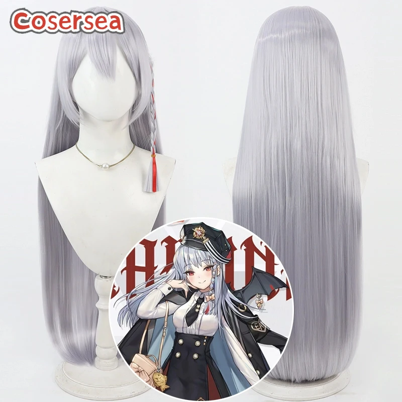 

Cosersea Kurodate Haruna Cosplay Wigs Blue Archive Kurodate Haruna 90cm Long Silver Gray Cos Wig Synthetic Hair Heat Resistant