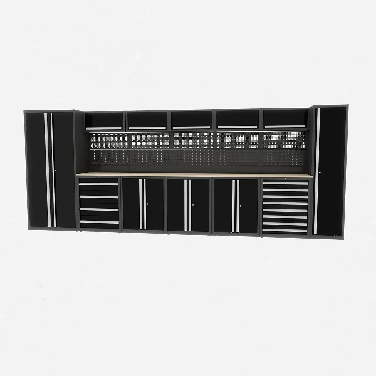 Modular Workshop Tool Cabinet System Steel Workbench with Drawer and Wall Storage