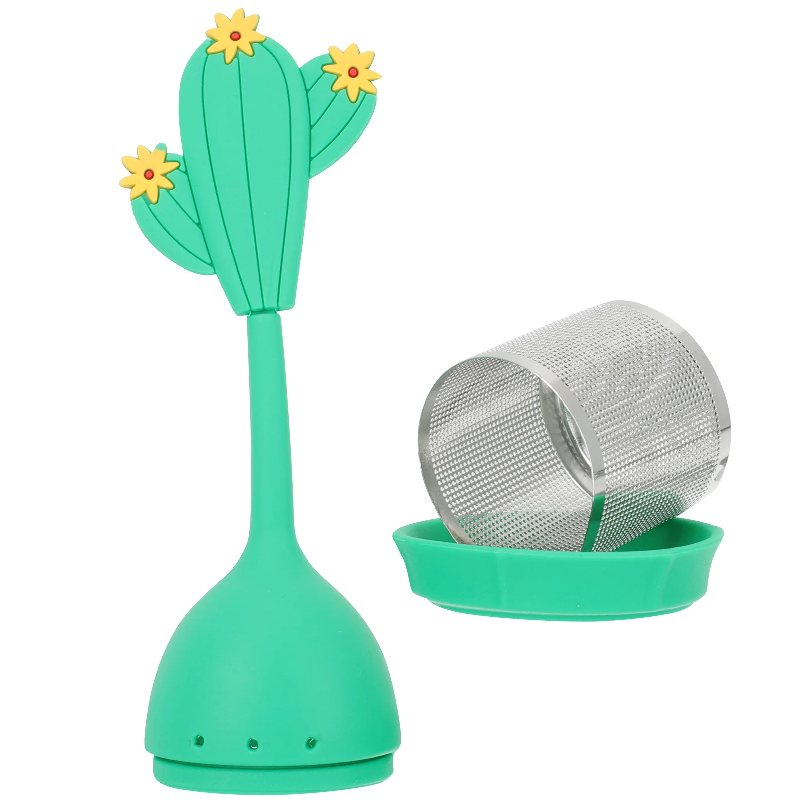 Tea Bag Strainer Practical Holder Infusers for Loose Filter Steeper Silicone Stainless Steel Home Leaf