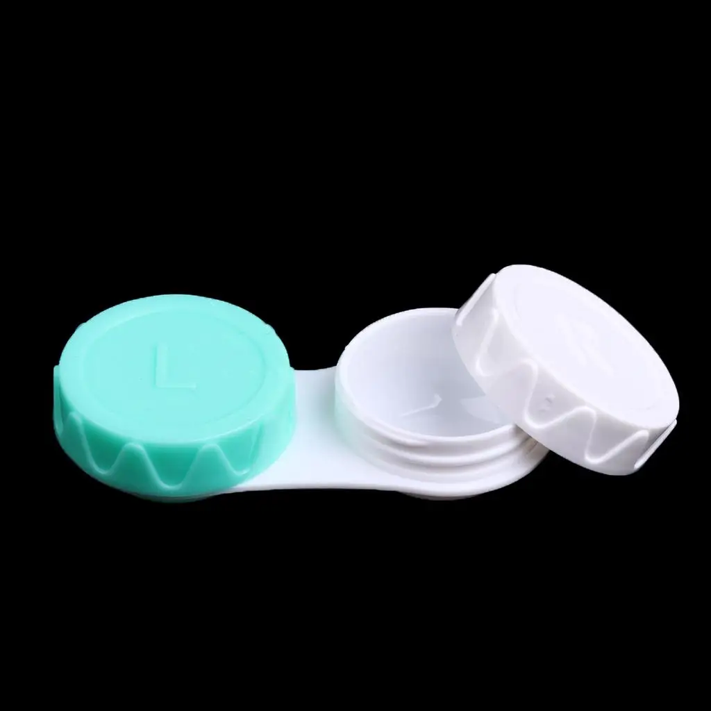 Contact Lens Case Plastic Travel Storage Kit Contact Lens Holder Box with Tweezers and Solution for Daily Use
