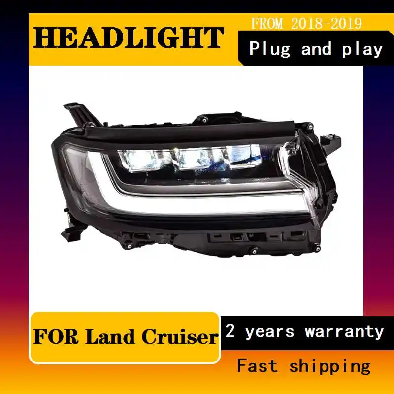 Lampada frontale per Toyota Land Cruiser LED Headlight 2019-2023 fari LC300 DRL indicatore di direzione proiettore Angel Eye abbagliante