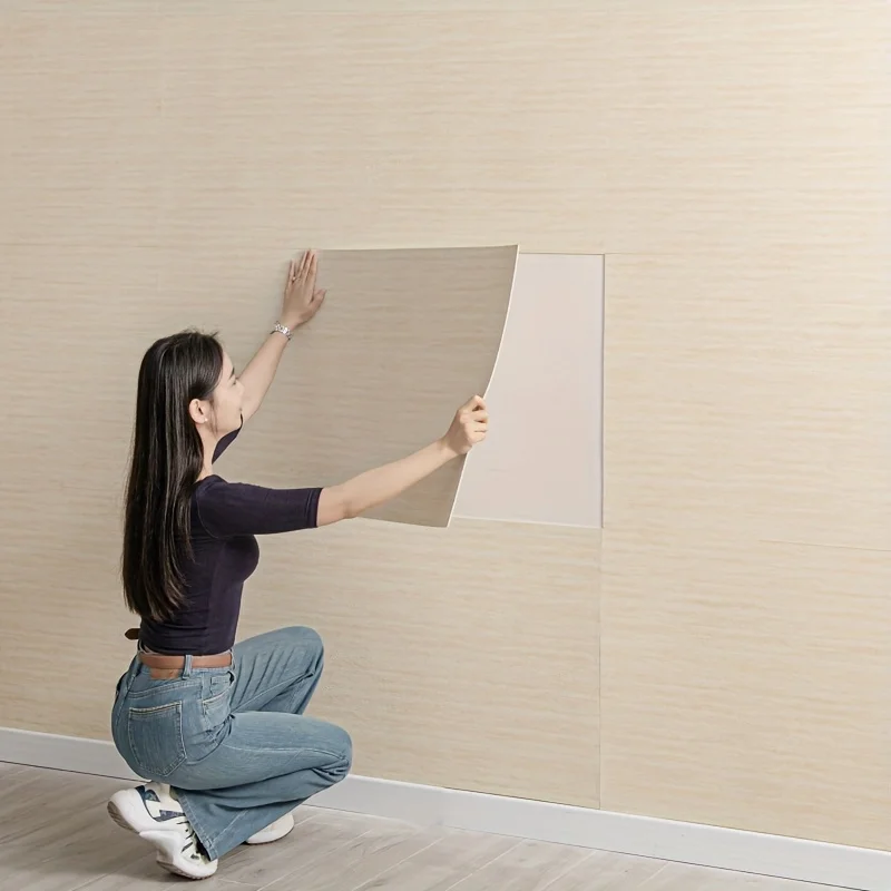 Thickened Foam Wallpaper 40cm X 3m Soft Ceramic Self-Adhesive Wall Sticker Suitable For Renovate Living Room TV Background Wall.