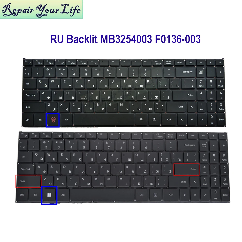 RU RUS Russian Backlit Keyboard 6610A F0136-003 MB3254003 For Acer Aspire 3 A325-42 Replacement Notebook Teclado Backlight New
