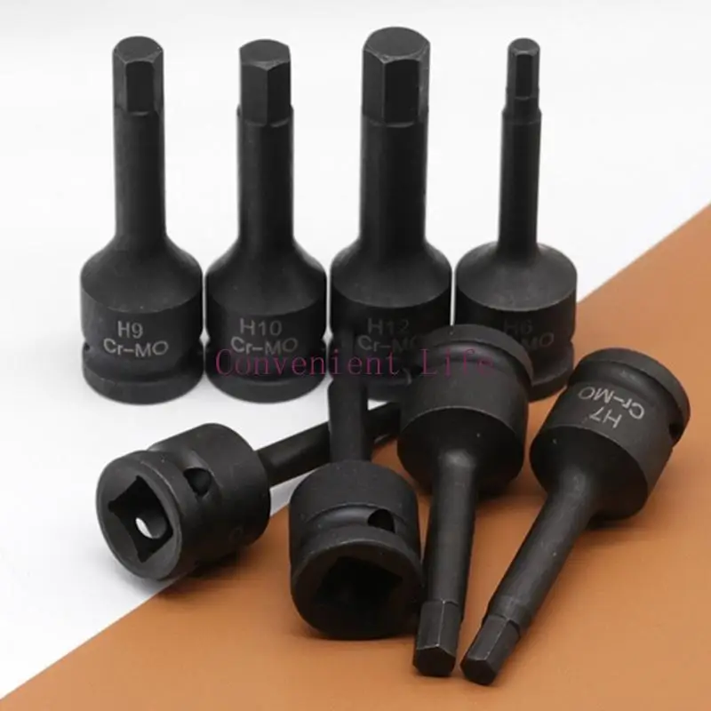 

L1EE 8 шт. ударная головка дюйма метрический глубокий ударный ключ шестигранная головка преобразователи для гаечного ключа
