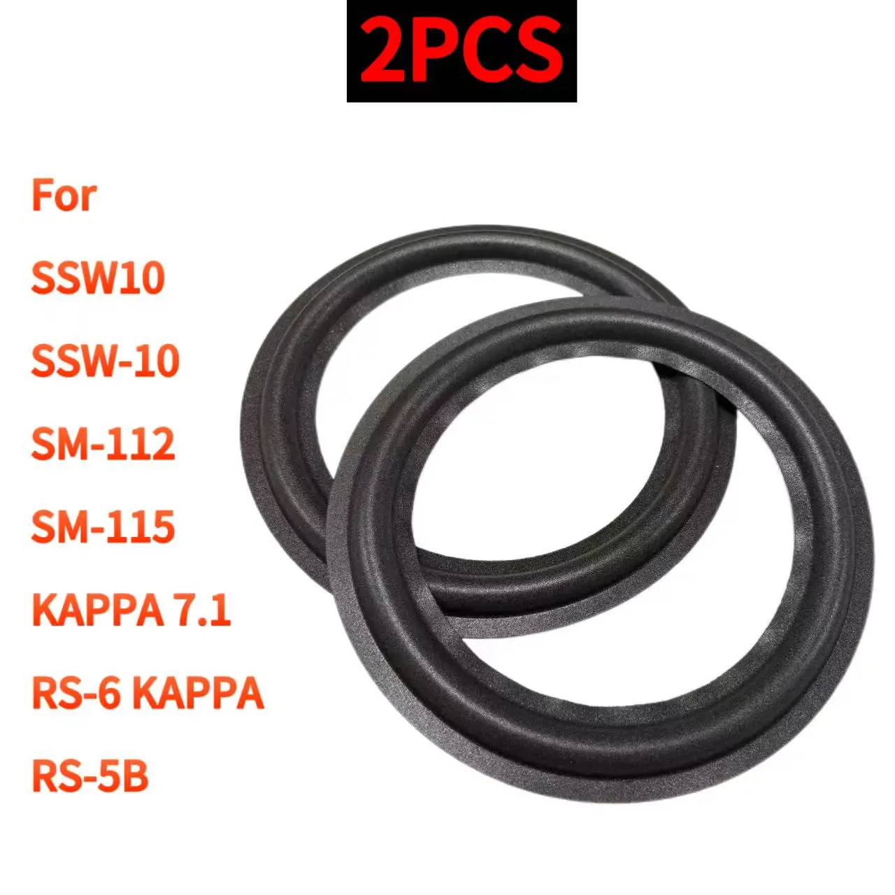 For Infinity SSW-10 SM-112 SM-115 SSW10 KAPPA-7.1 RS-6 KAPPA RS-5B Speaker Foam Repair Folding Edge Ring （2PCS）