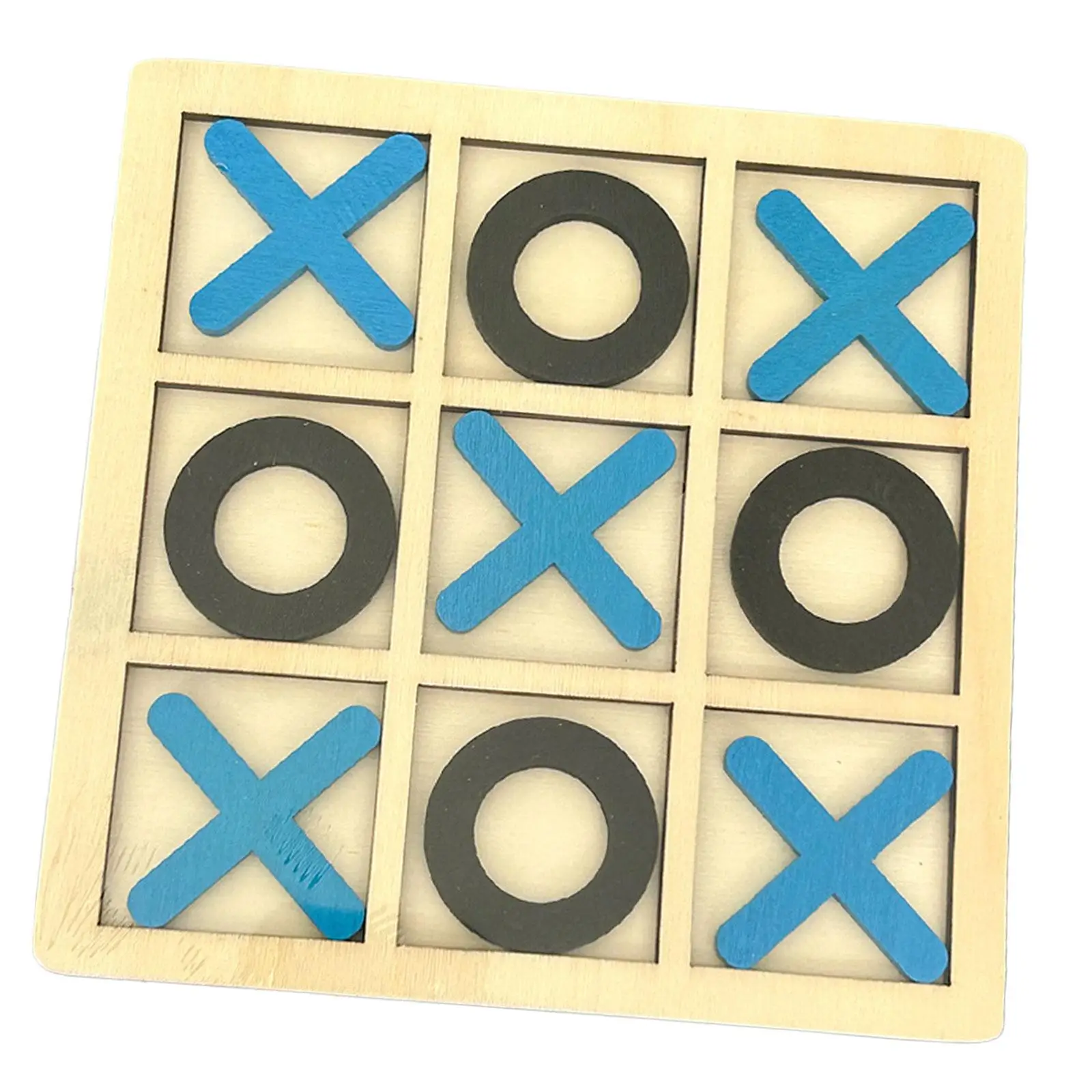 Tic TAC Toe Games Quebra-cabeça, Puzzles De Madeira, Decoração De Mesa De Café, Exterior E Interior, Adultos e Crianças, Presentes De Férias