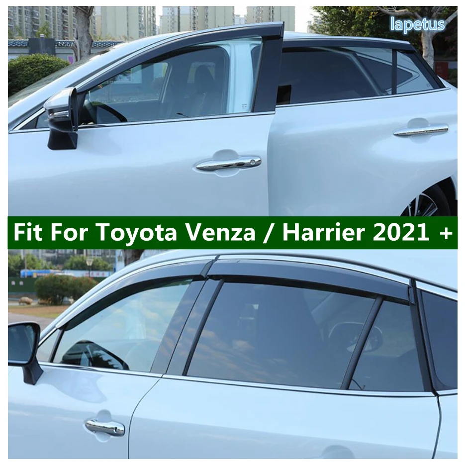 Car Side Window Visor Moulding Trim Awnings Wind Rain Deflector Guard Vent Cover Fit For Toyota Venza / Harrier 2021 - 2023