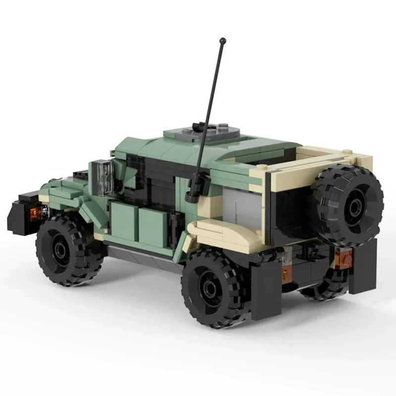 Moc cegły budowlane Model wojskowy Hawkei Land Explorer pojazd technologia klocki modułowe prezenty zabawki świąteczne zestawy DIY montaż