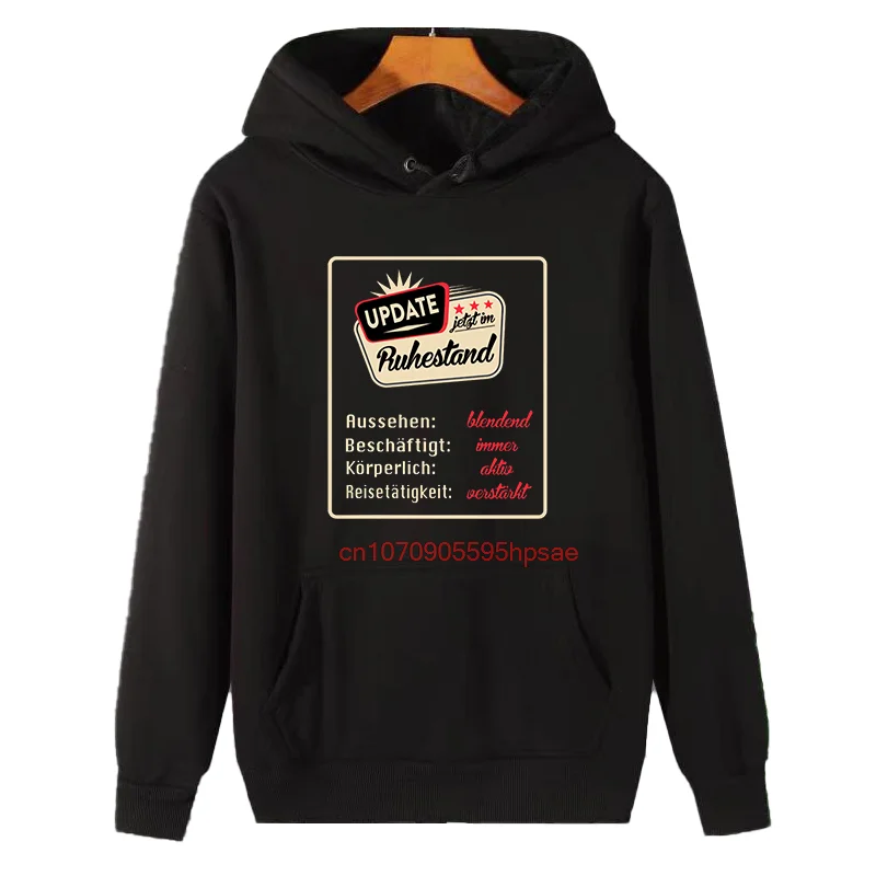 Pension Retirement Fashion Winter Essentials Hoodie Sweaters Graphic Hooded Sweatshirts Thick Sweater Hoodie Male Clothes