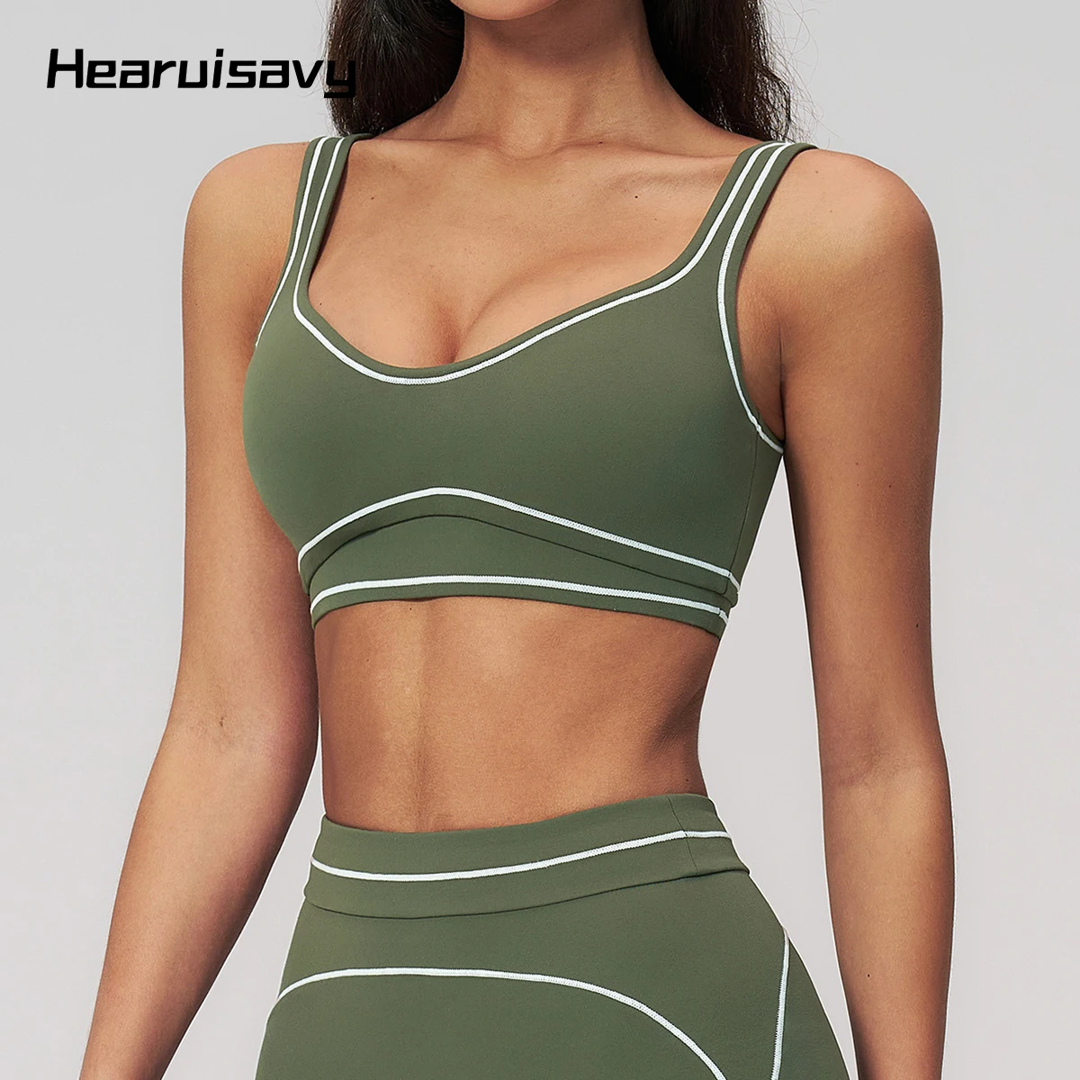 

Спортивные бюстгальтеры Hearuisavy для лета: женские топы для йоги с высокой поддержкой, ударопрочные, с эффектом пуш-ап, влагоотводящие, без спинки, комфортные для тренировок