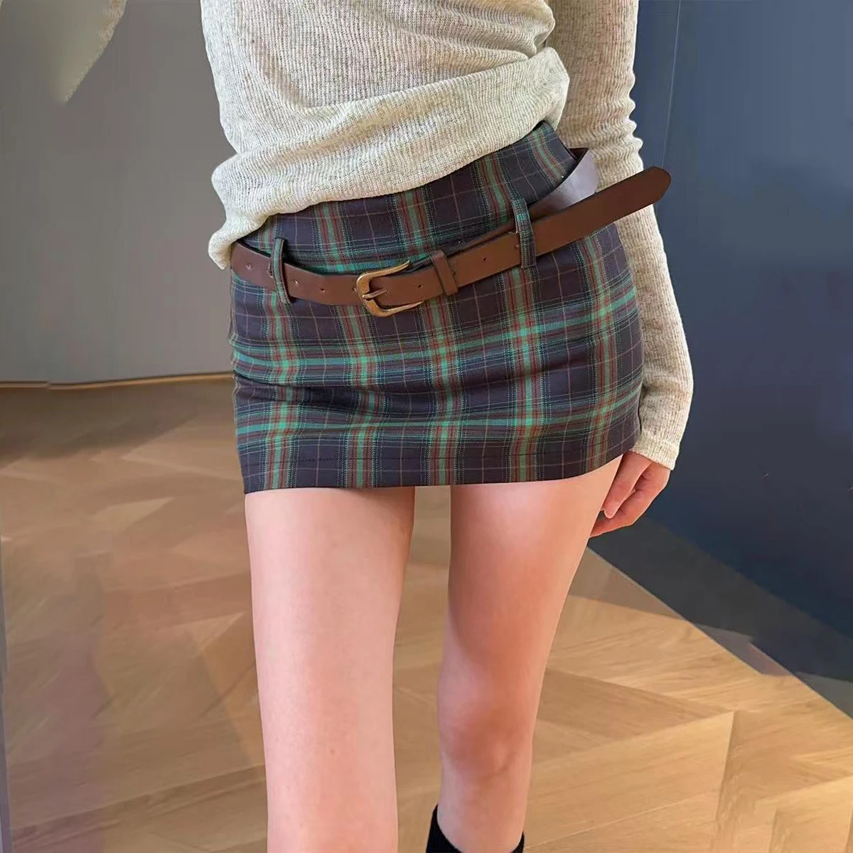 

Korean Fashion Plaid Short Skirt Women Harajuku Mini Skirts Academic Aesthetic Casual Summer Clothes Korean Style