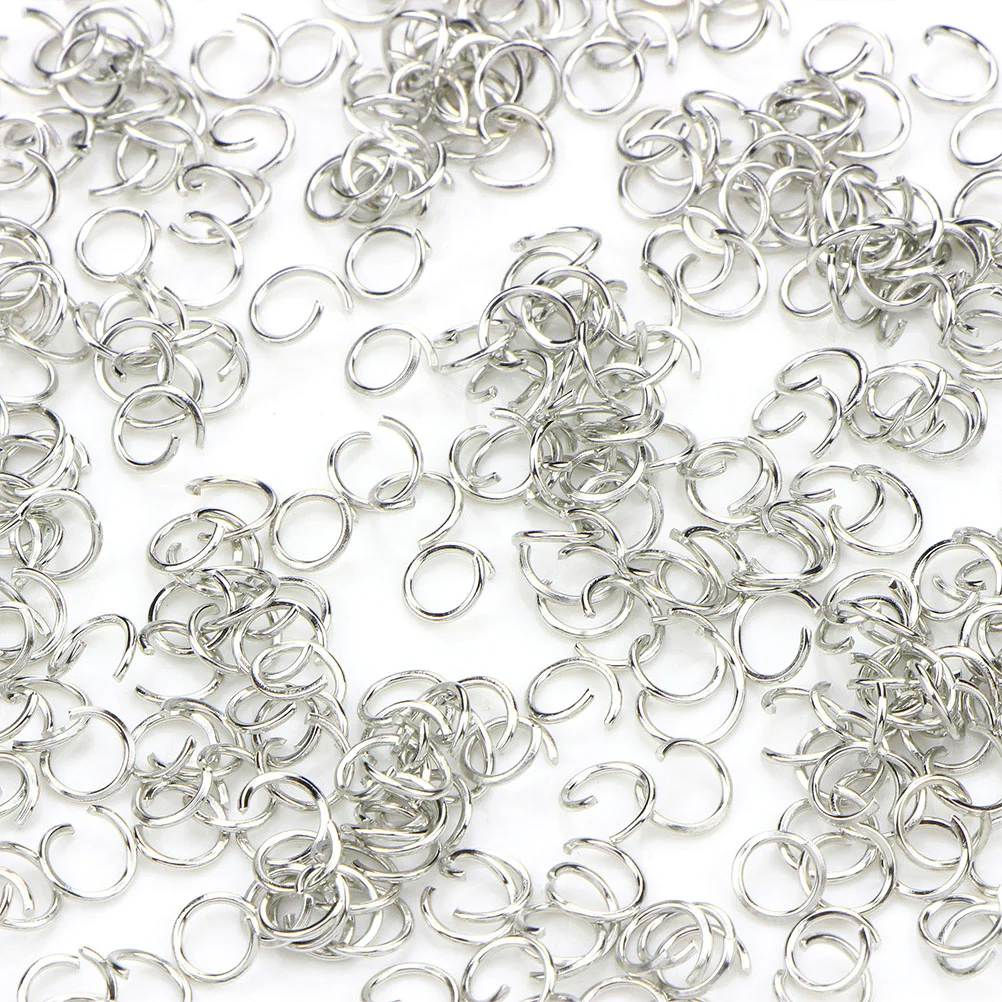 200 Pcs Rings Jewelry Making Supplies Open Jump DIY Findings Flat Accessories Silver