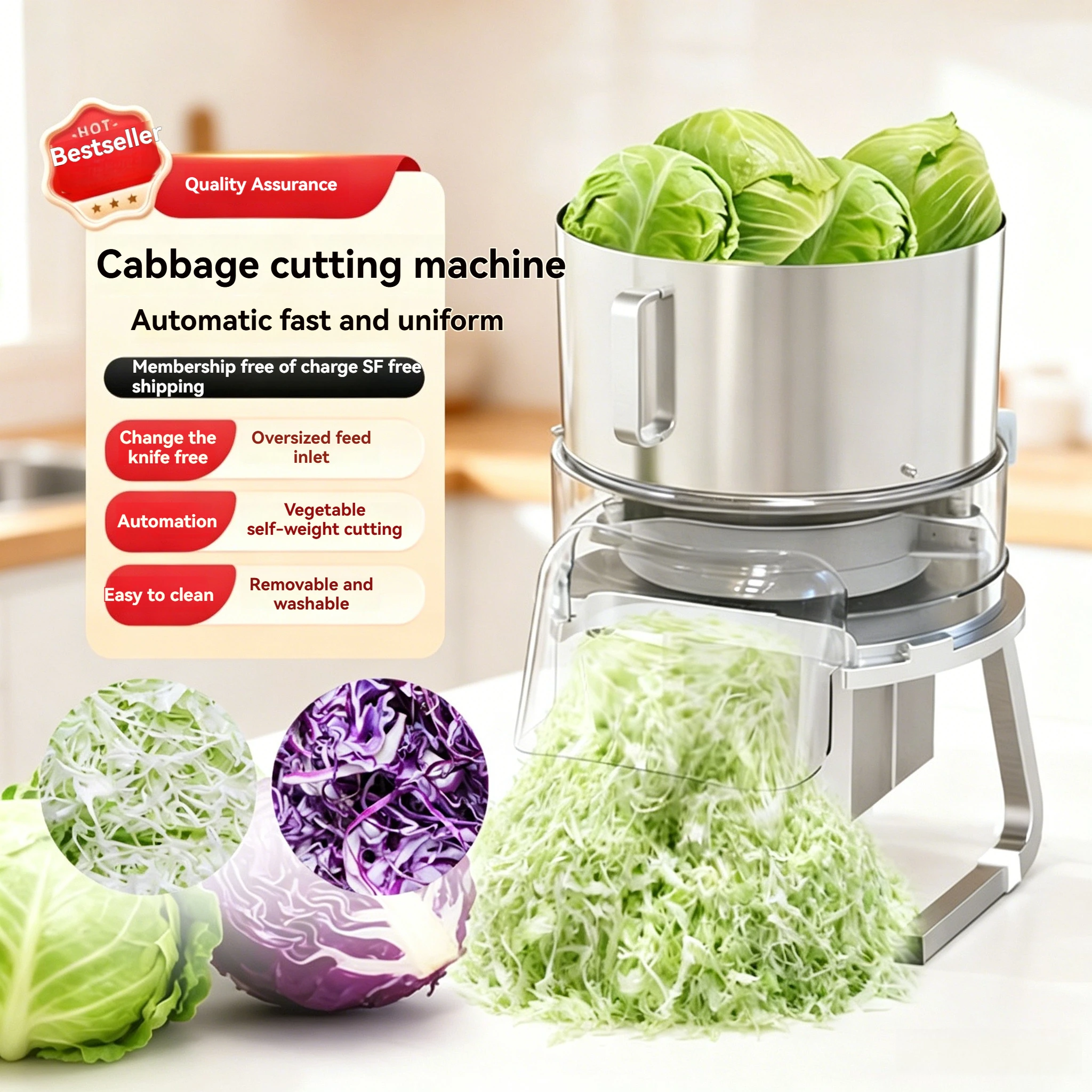 

Multifunctional Vegetable Shredding Tool Cabbage Slicer Grater for Purple Cabbage Turnip Ideal for Salad Making Quick Cutting