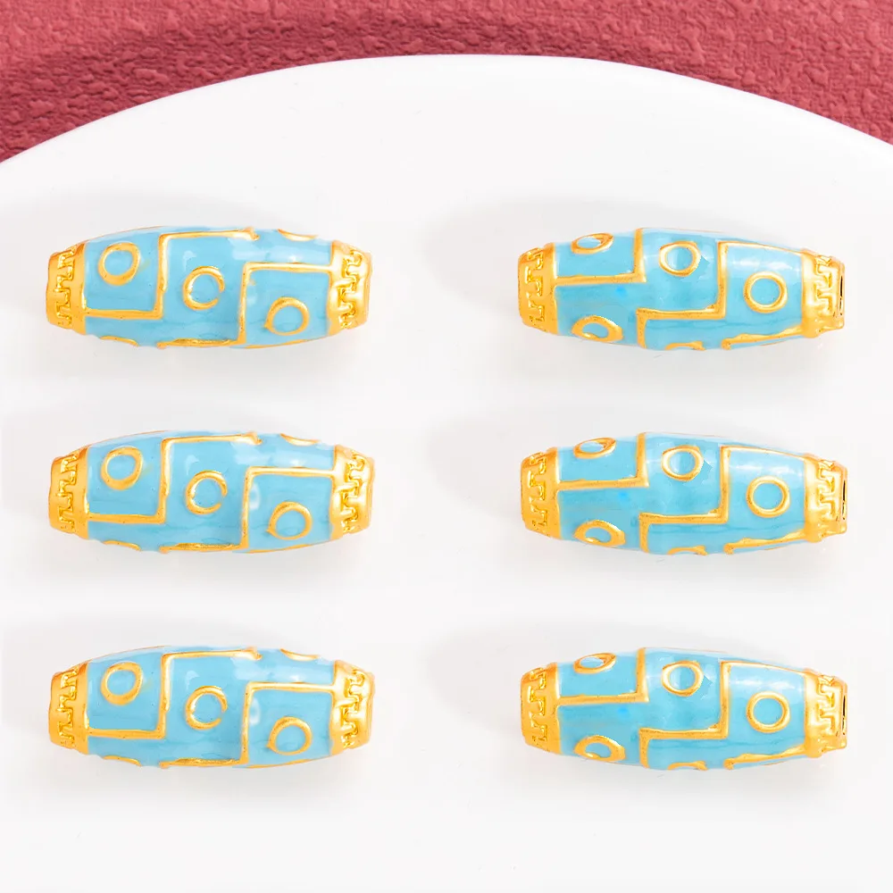 Accessori fai da te tradizionali con perle di cielo a nove occhi più venduti, perline a secchiello, perline della fortuna, collane, catene di clavicole, bracciale