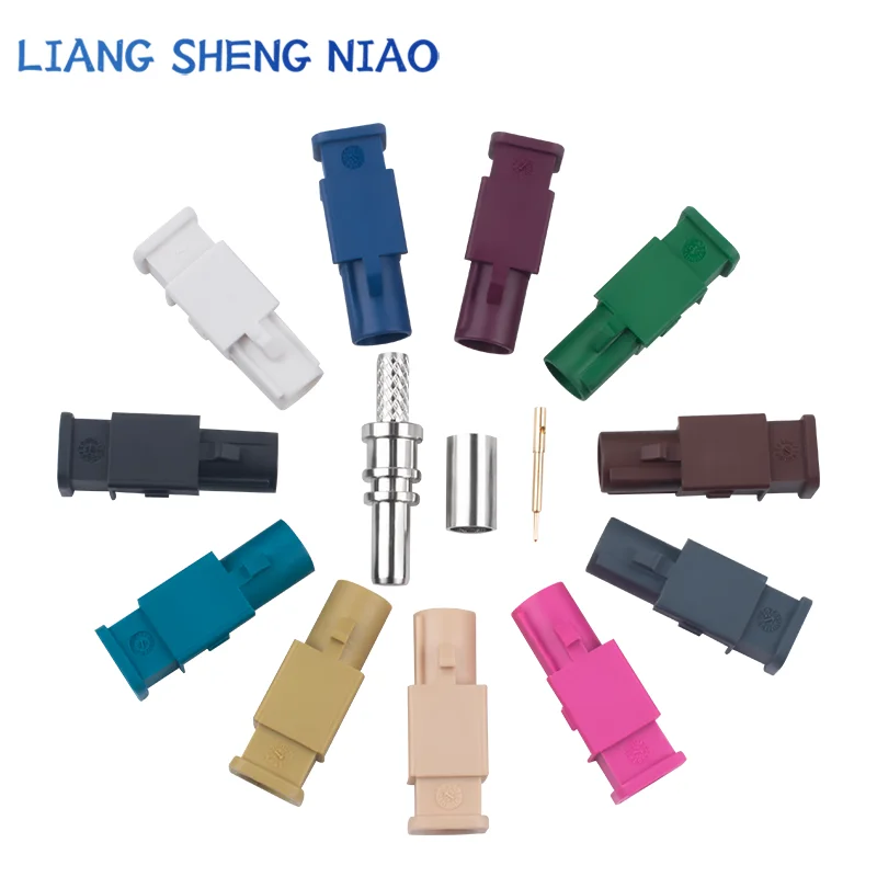 FAKRA-2 Extended Long Body Male FAKRA-2-J Automotive Connector ABCDEFGHIKZ Type