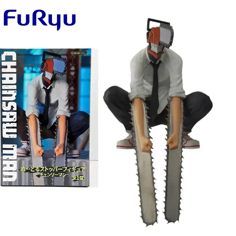 Furyu Kettingzaag Man Actiefiguur Anime Figuur Pers Cup Denji Noedels Speelgoed Voor Kinderen Cadeau Verzamelmodel Ornamenten