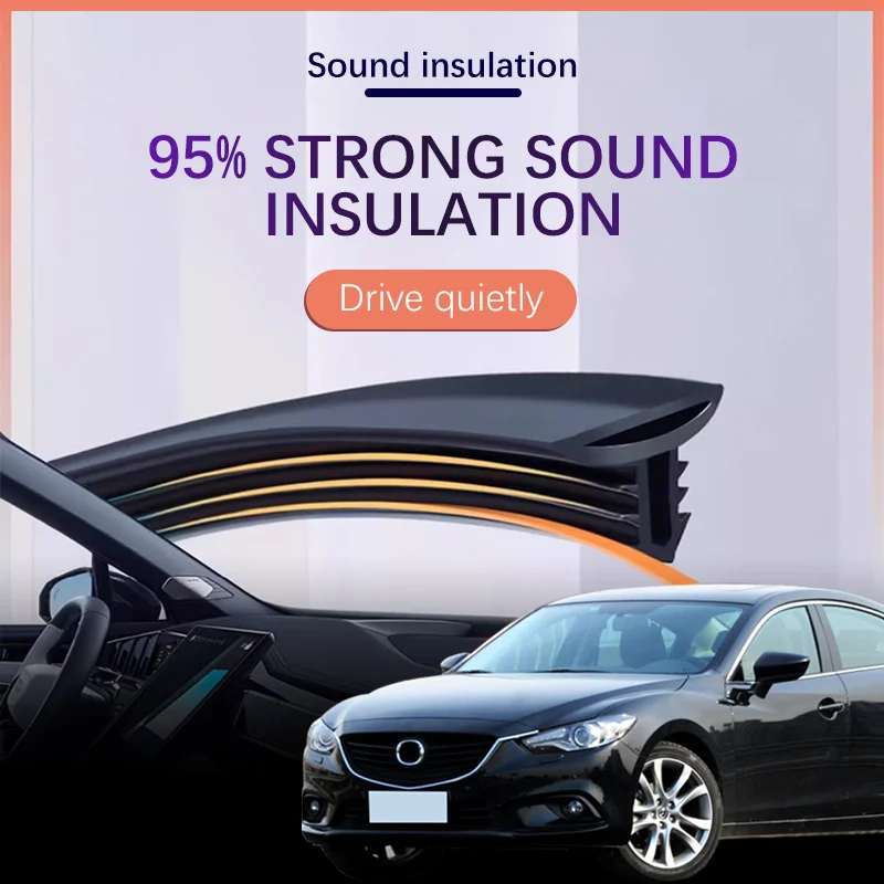 Car Dashboard Sealing Strip Interior Auto Noise Sound Insulation Rubber Trim Weatherstrip For Mazda Atenza 2013-2024