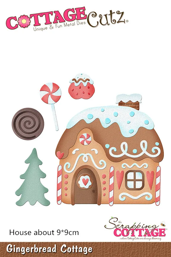 Christmas Metal Cutting Dies Cook Food Gingerbread Man House Coffee Candy Snowman Cake Scrapbooking Paper Frame Card Craft