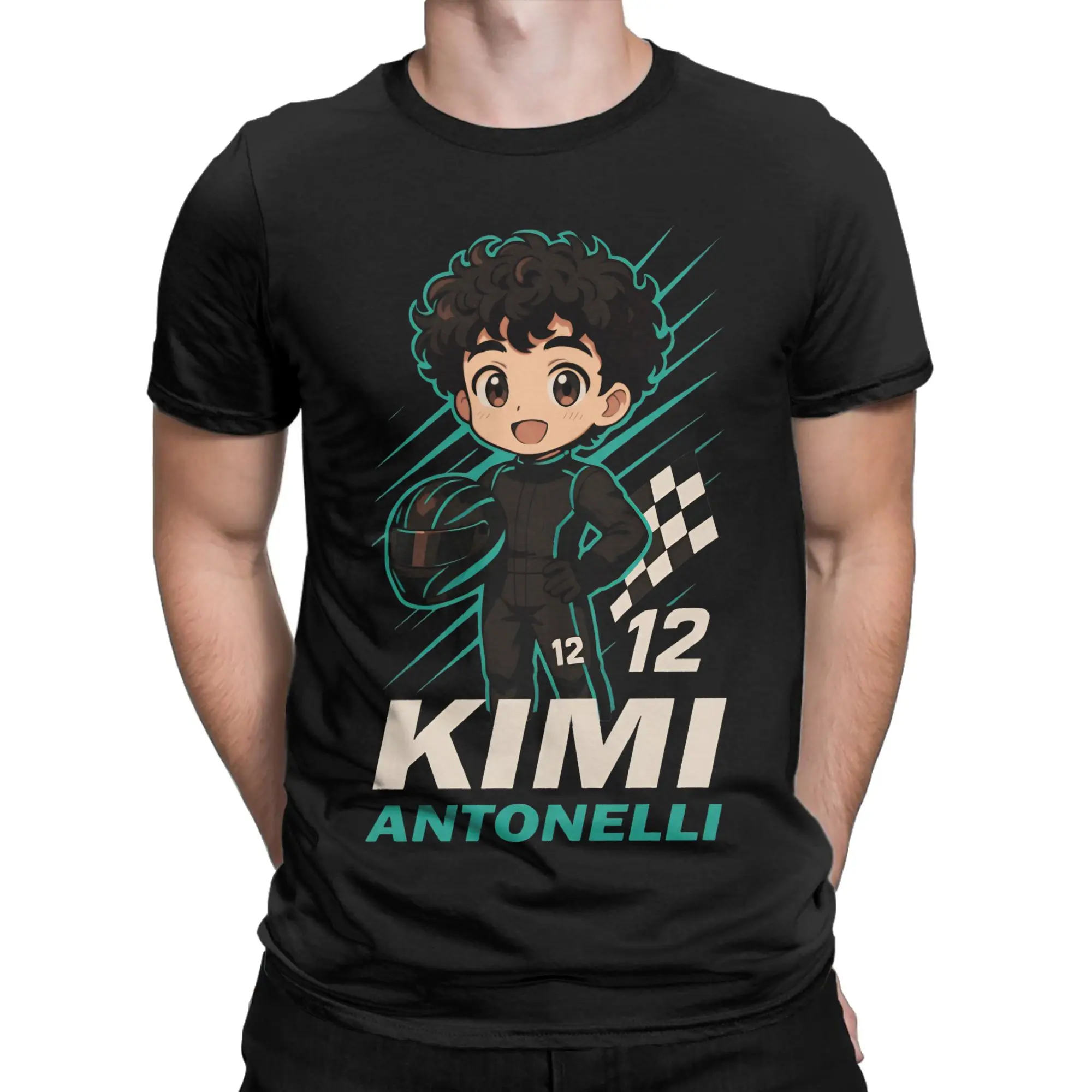 Andrea Kimi Antonelli T-Shirt Men  Awesome Pure Cotton Tees O Neck Short Sleeve T Shirt Summer Clothing