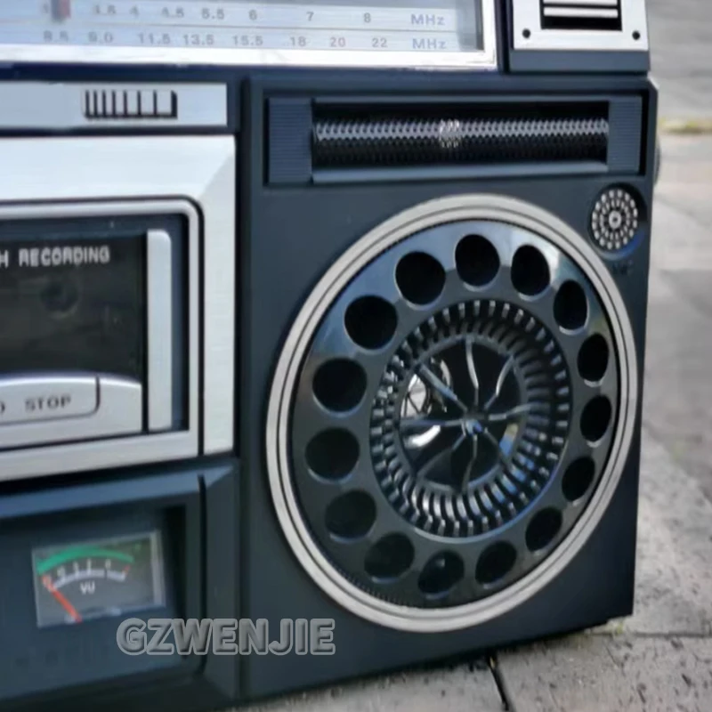 Portable Vintage Retro USB AM/FM/SW Multiband Radio Stereo Wireless Bluetooth Boombox Mp3 Audio Cassette Tape Player Recorder