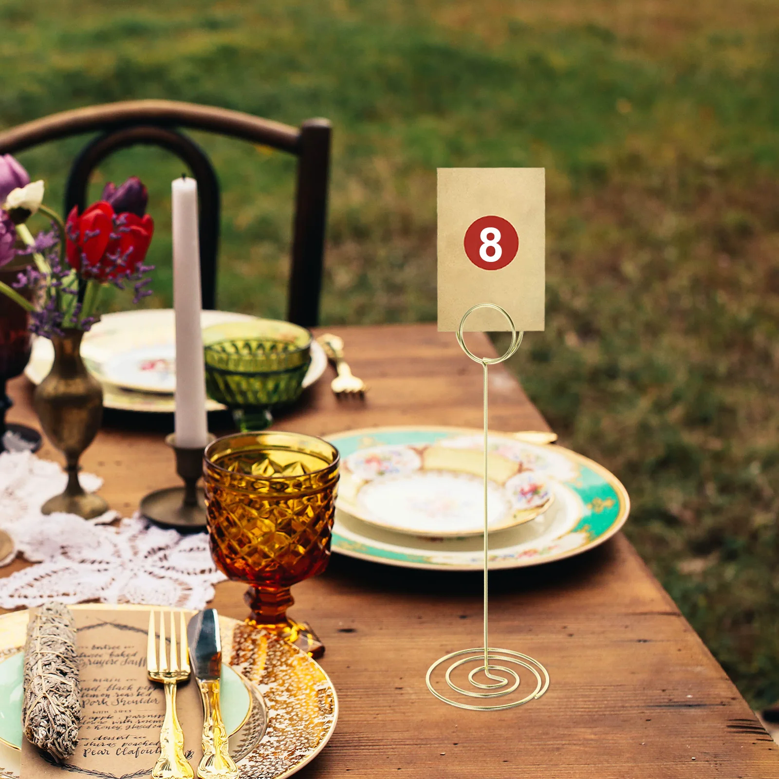 

12Pcs Sturdy Table Number Clips Photo Holders Memo Message Stand Compact Size Wedding Party Decor Table Number Holders