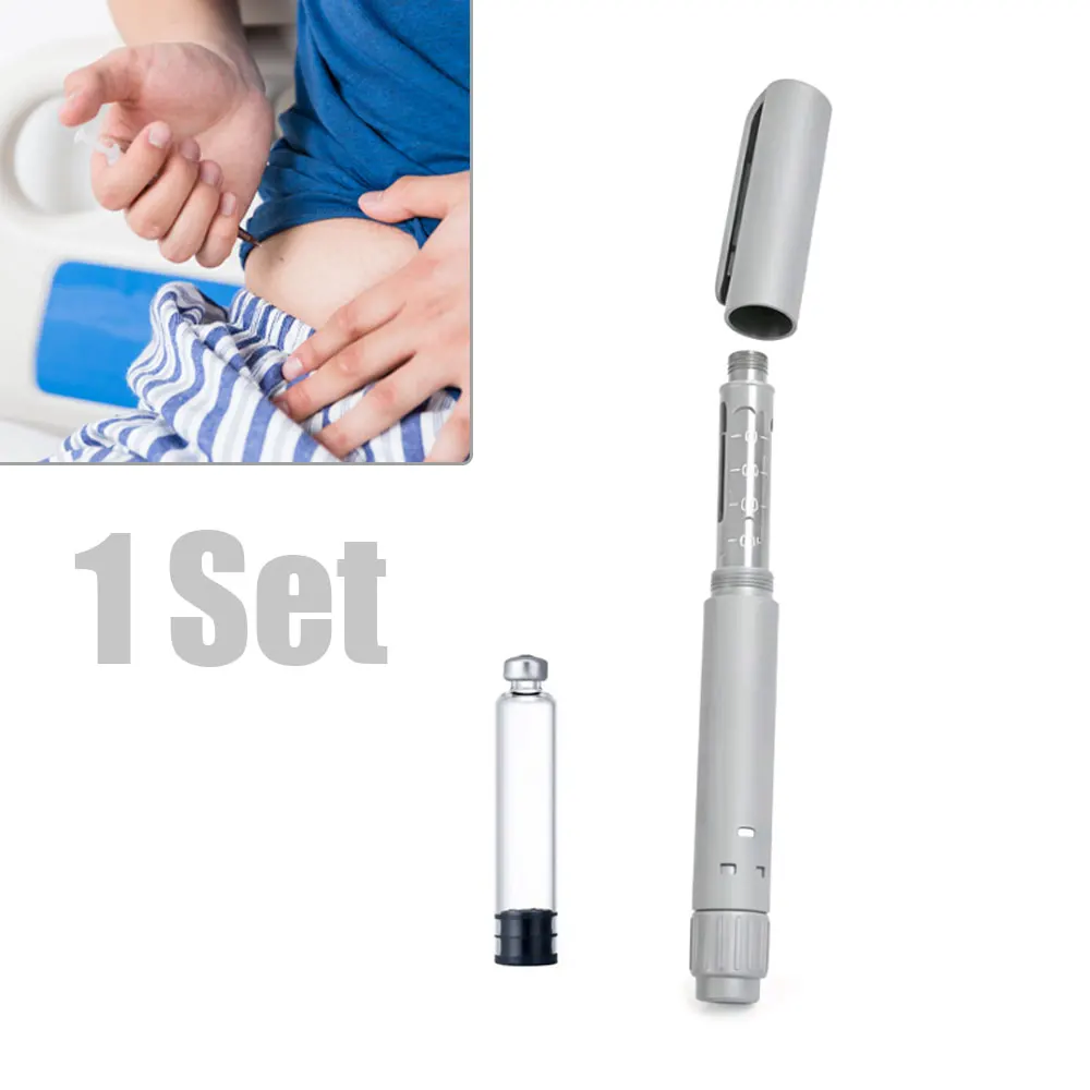 10PCS Disposable Sterile Insulin Injection Pens Rotary Push Adjustable Dosage 60U Magic Beauty Injection Pen White