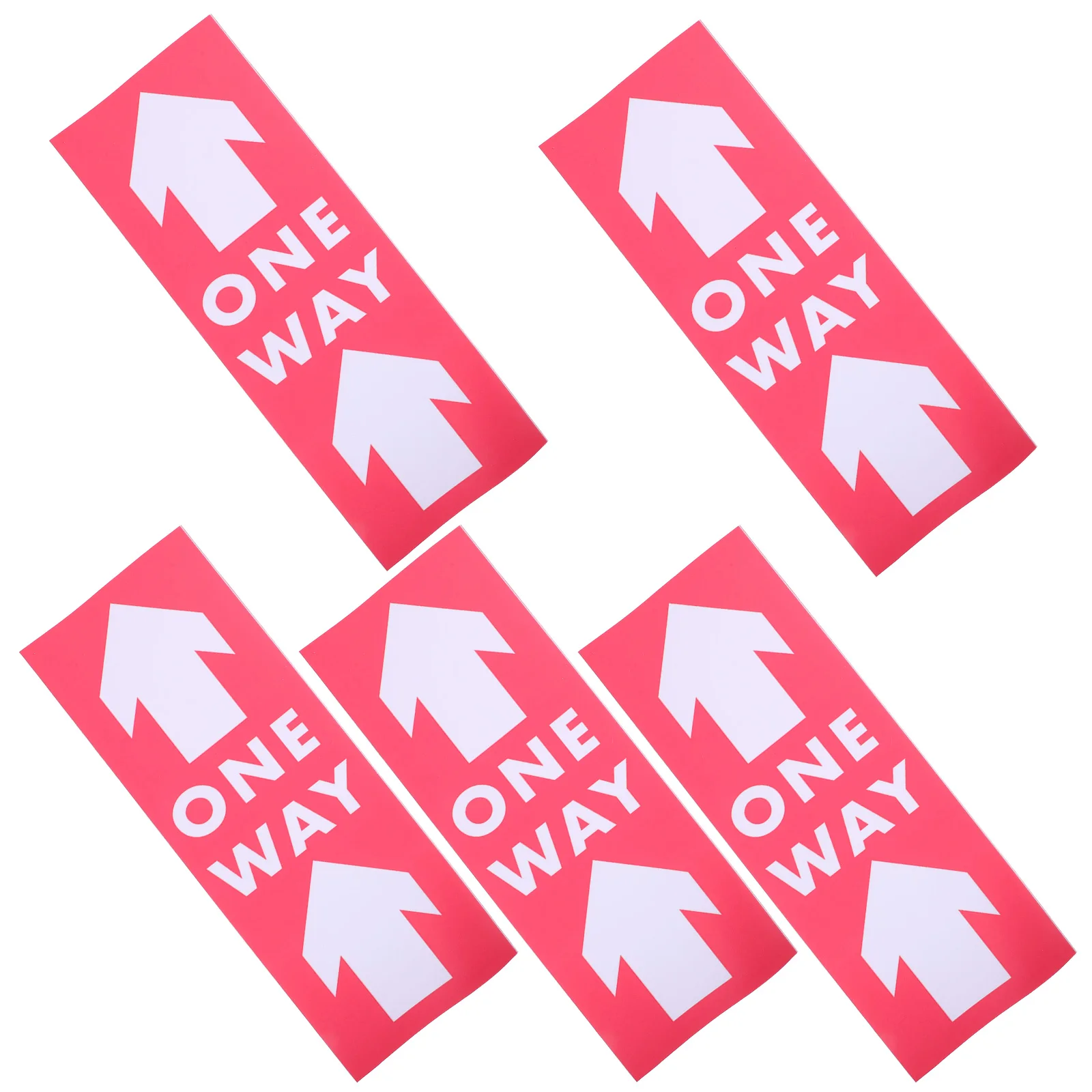 

5pcs Arrow Warning Stickers Floor Directional Indication Signs PVC Traffic Guidance for Malls Supermarkets Restrooms