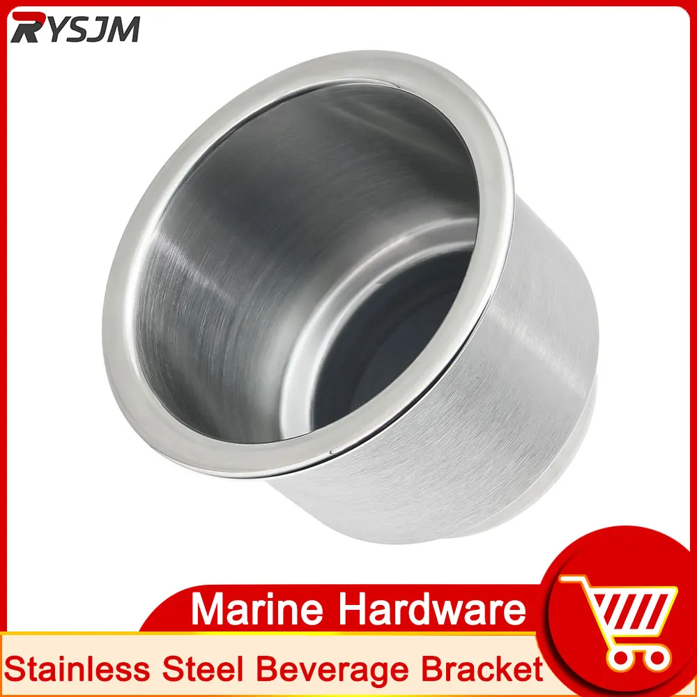 Marine Hardware Stainless Steel Beverage Cup Boat Accessories 2pcs or 4pcs Convenient and Beautiful for Cup Placement Cup Holder