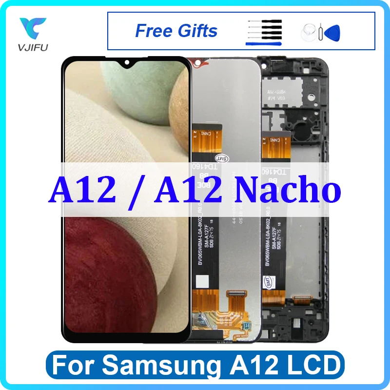 

LCD For Samsung Galaxy A12 Nacho A125 A127 Display Touch Screen A125F A127F/DS Digitizer Assembly 6.5" Panel Replacement Parts