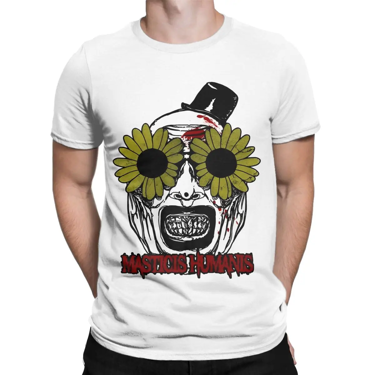 Sunflower Hoe Terrifier The Clown Outfits Shirt Men Women Crazy Pure Cotton Graphic Printing Cloth