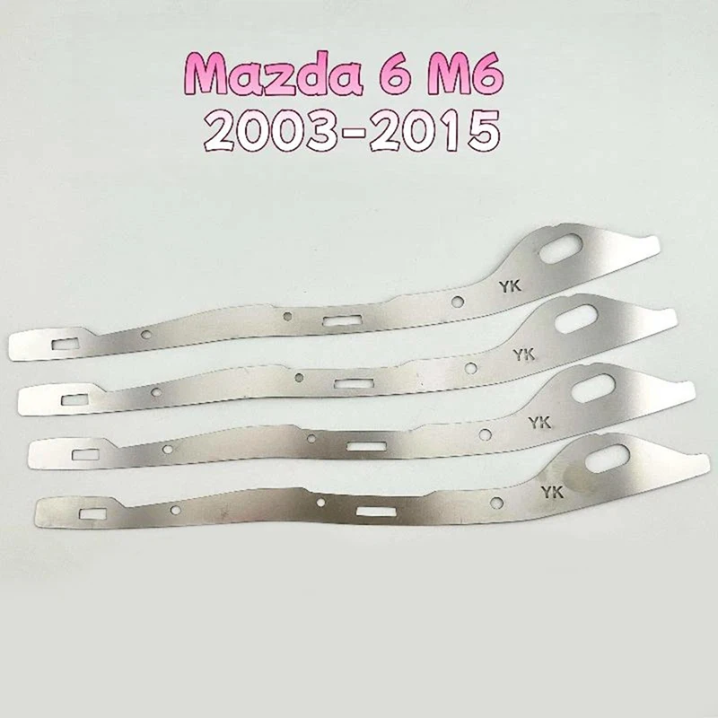 2Pcs Front Bumper Repair Metal Plate Buckle Broken Opening Rotten Buckle Repairer Bracket 2003-2015 6 M6 For Mazda