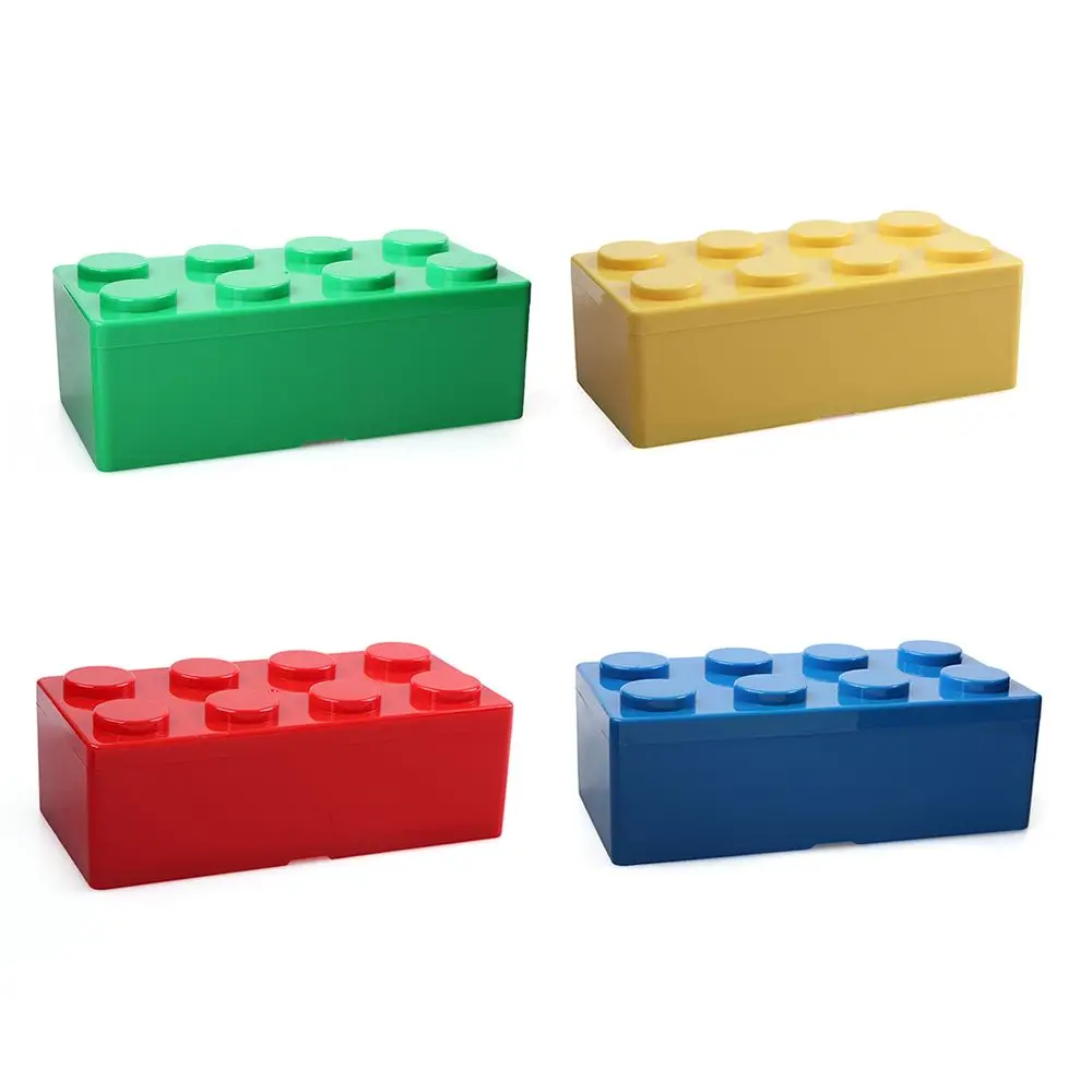 New Creative Storage Box Vanzlife Building Block Shapes Plastic Saving Space Box Superimposed Desktop Handy Office House Keeping