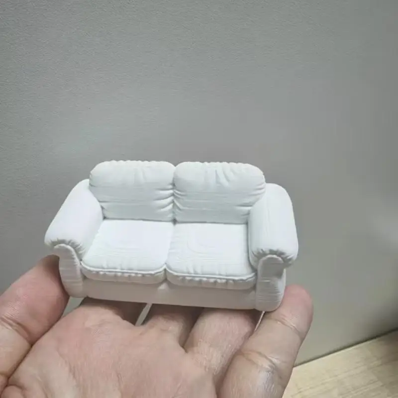 Miniature Sofa Model, Dollhouse Living Room Furniture Accessory, Photography Prop And Decorative Ornament