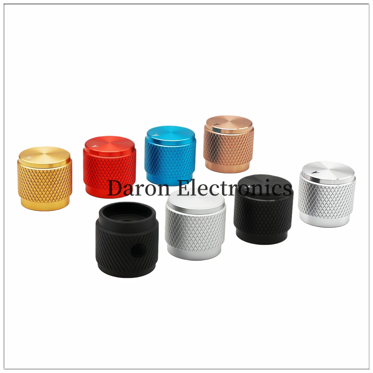 Aluminum alloy solid knob 17*16 audio broadcasting equipment/instrument volume rotation adjustment knob cap round hole 6mm