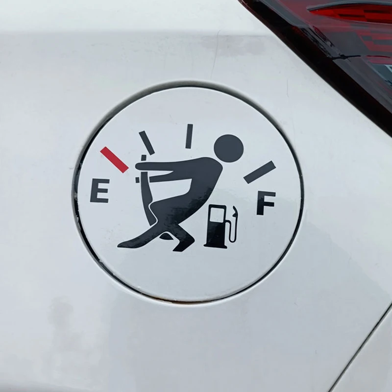 جديد 1 قطعة ملصقات السيارات مضحك ارتفاع استهلاك الغاز صائق الوقود غيج ملصقات فارغة مقاوم للماء ملصقات خزان السيارات لتصفيف السيارة #5