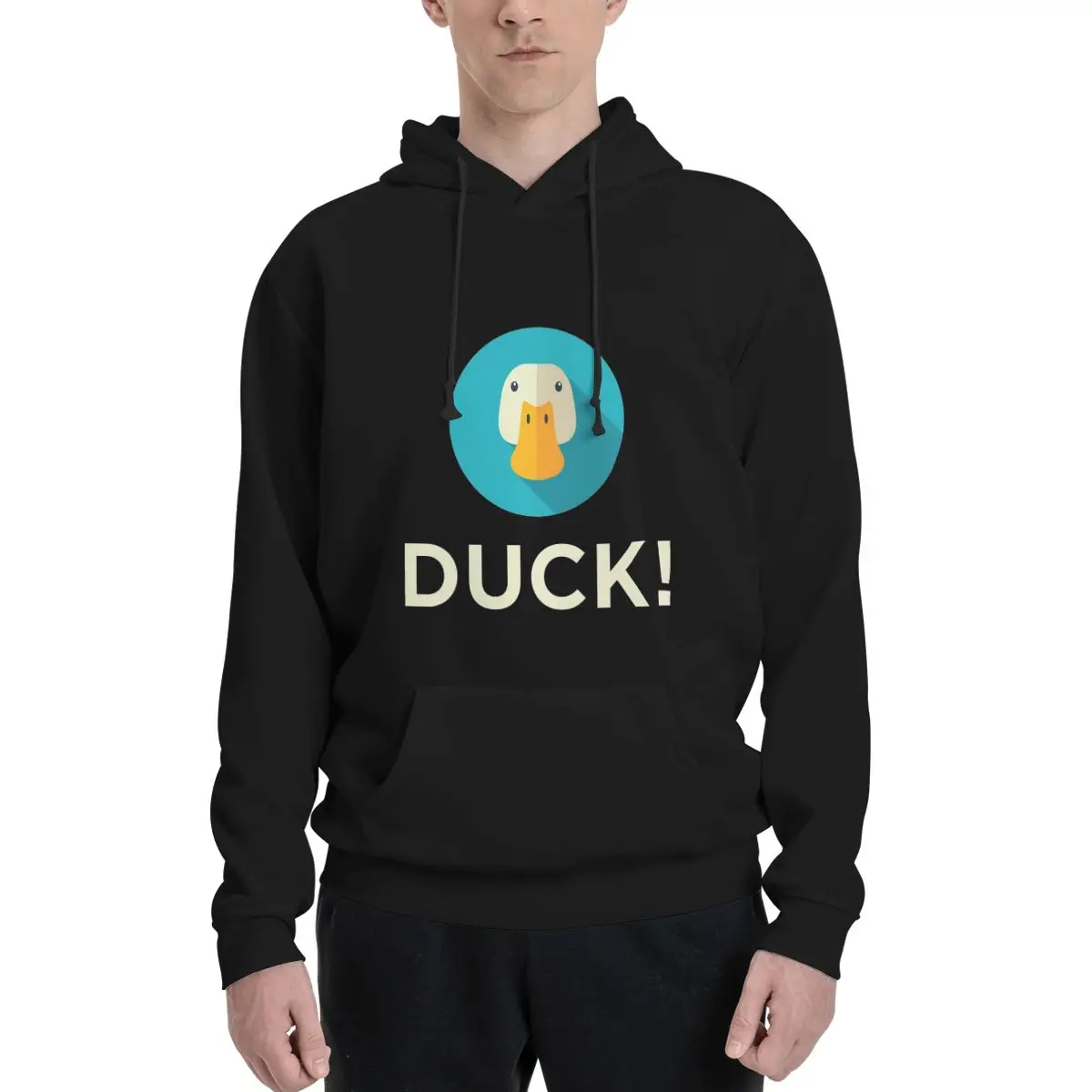 

DUCK! The Popular Combat Robot Polyester Hoodie Men's Sweatershirt Warm Dif Colors Sizes